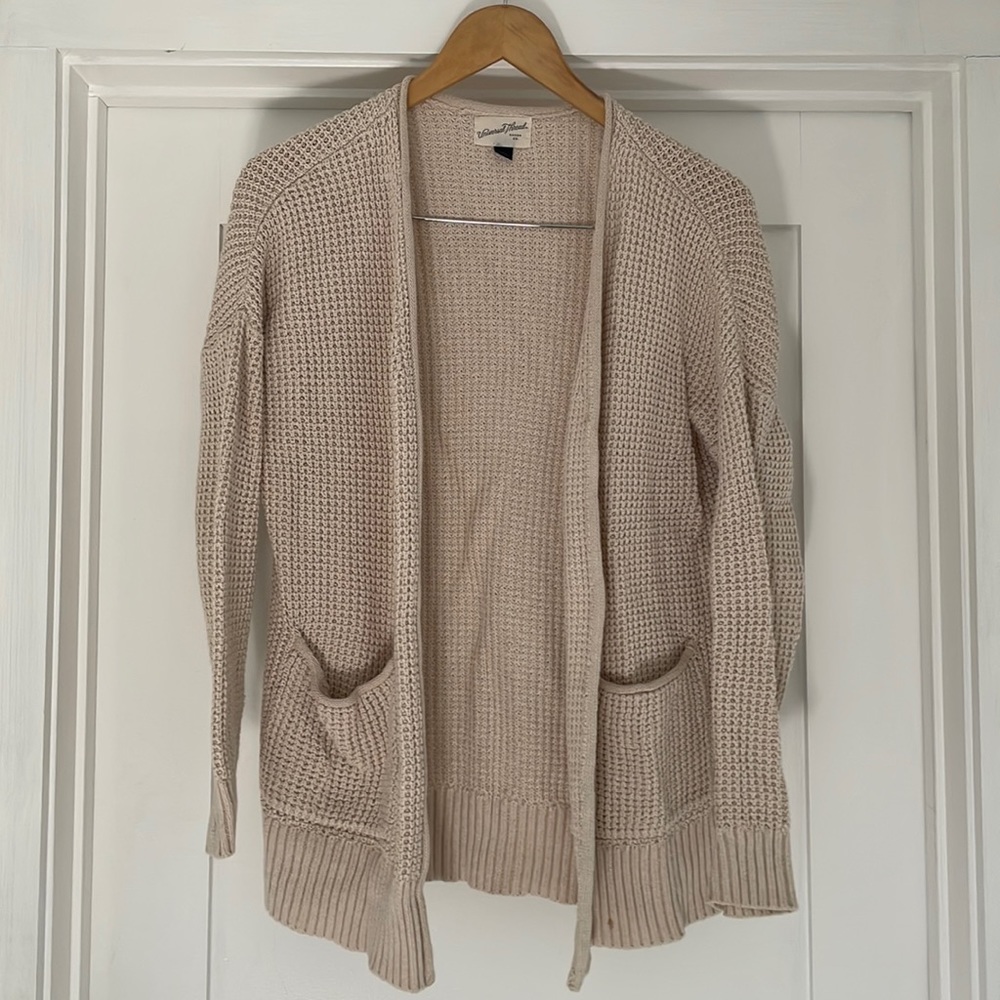 Open knit cardigan